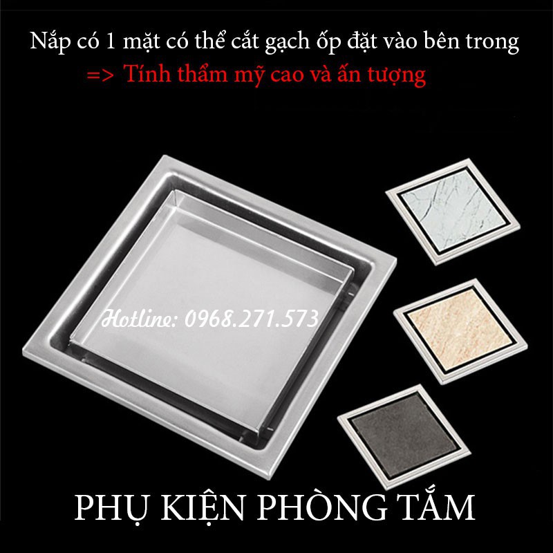 ▼Ga thoát sàn ngăn mùi Inox SUS 304 dạng phễu nước - Chống mùi hôi và côn trùng tuyệt đối❆