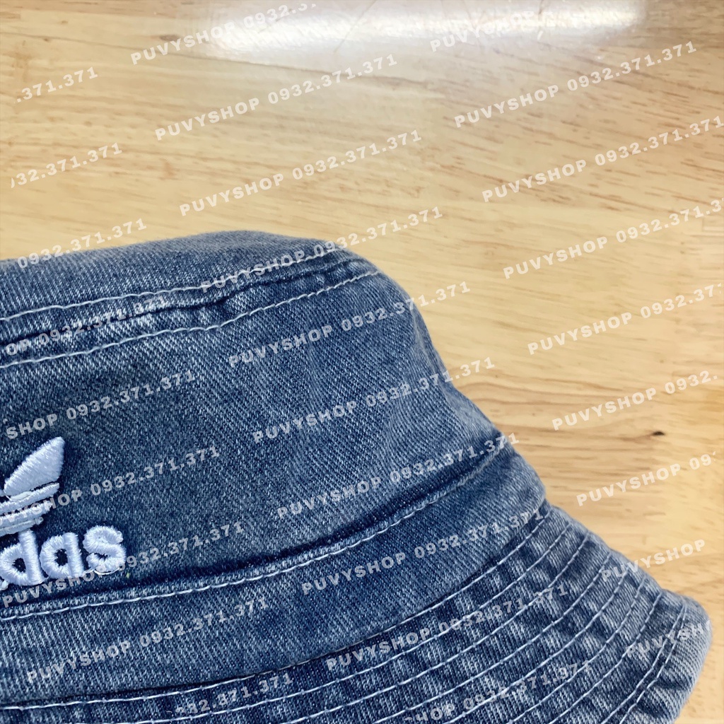 Nón BUCKET đơn giản unisex- Bo jean thêu Add  - mũ tai bèo vành