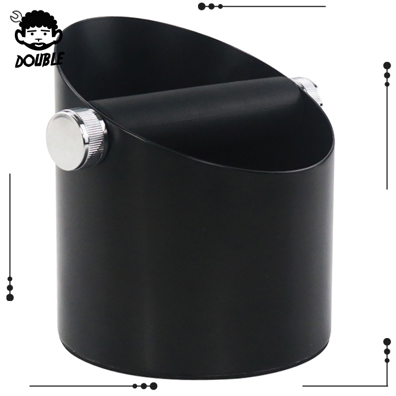 [DOUBLE] Coffee Knock Box Grinds Waste Bucket for Coffee Maker Non-Slip for Home