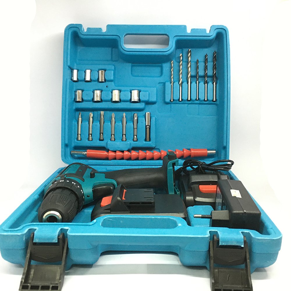 Máy Khoan Pin Đa Năng Cầm Tay ABG MKT 24V Kèm Bộ Phụ Kiện 24 Món Siết Ốc Chuyên Dụng