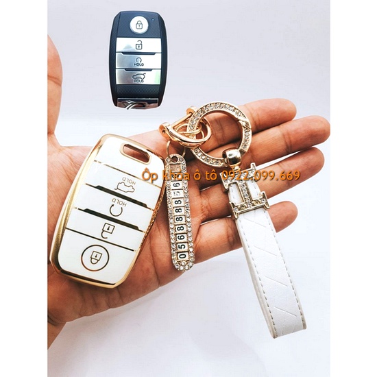 (4 nút) Ốp khóa KIA NEW Seltos Sonet Premium Cao Cấp - Bao bảo vệ chìa khóa khỏi bong tróc trầy xước