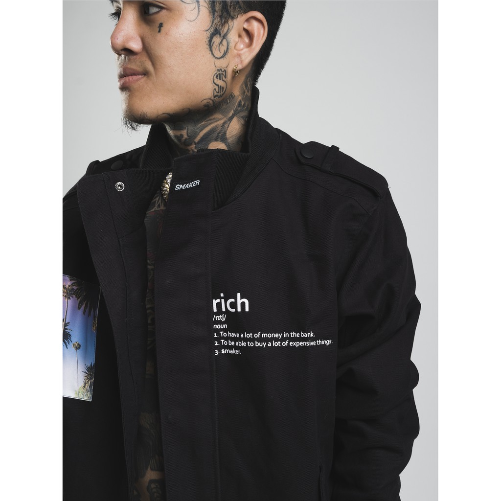 "RICH" KHAKI JACKET IN BLACK - [SMAKER] | BigBuy360 - bigbuy360.vn