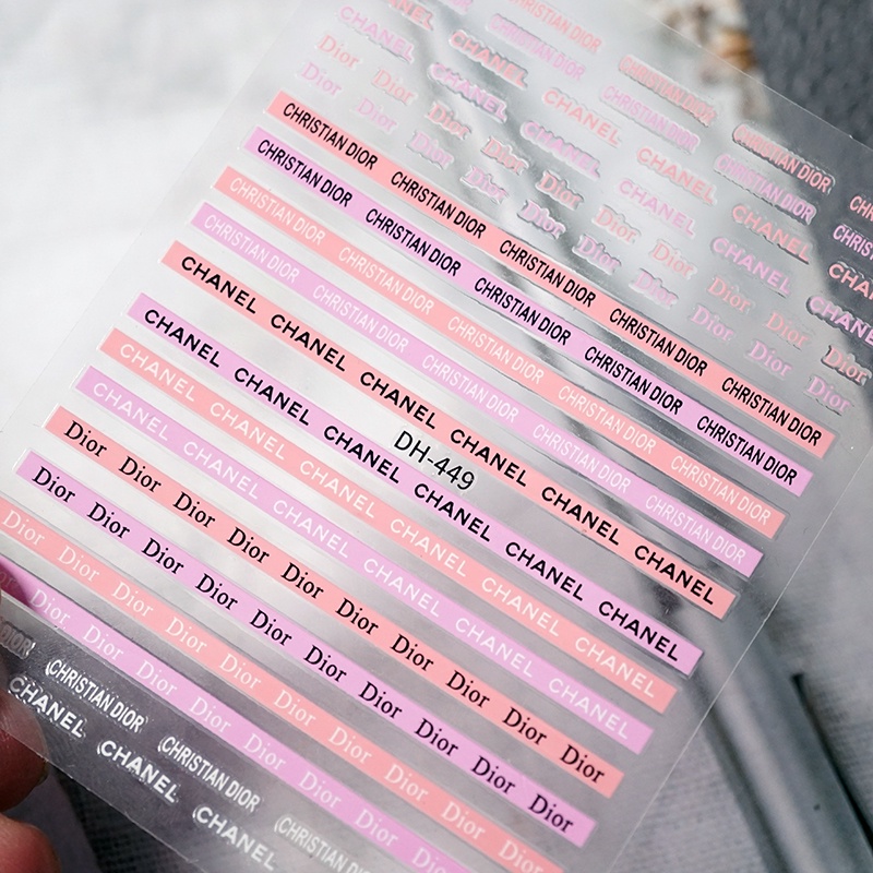 Sticker Thương Hiệu 3D | Dây Nơ 2022 | Hình Dán Móng