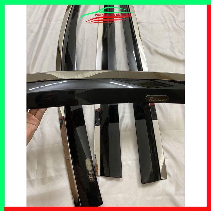 Vè che mưa cho xe ô tô Tucson 2022-2023 chỉ inox cao cấp