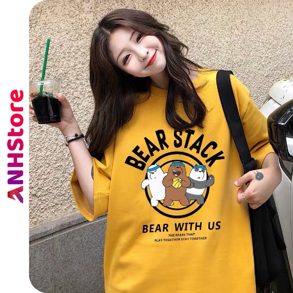 Áo phông unisex form rộng thun tay lỡ oversize nam nữ đẹp ulzzang BEARSTACK ANHStore A10