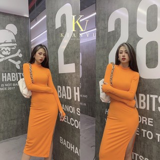 VÁY BODY TAY DÀI XẺ TÀ