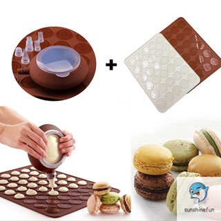Set khuôn làm bánh macaron DIY bằng silicon tiện dụng