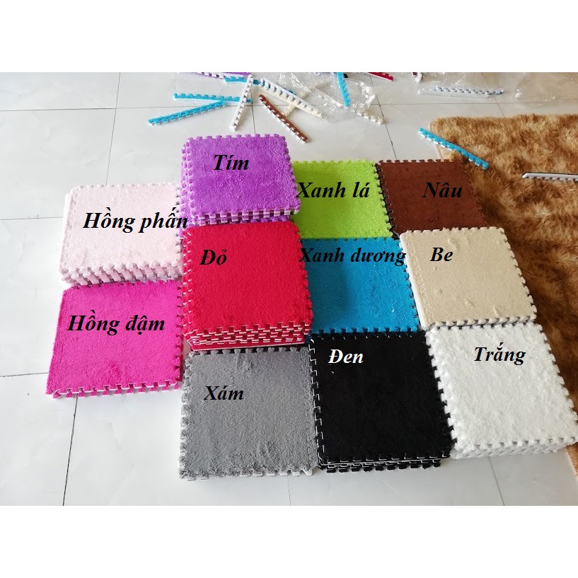 Thảm Xốp Lông Ghép 30x30cm