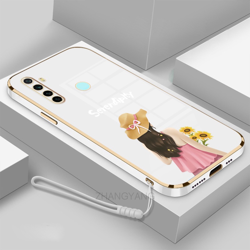 ốp lưng Realme 5 Realme 5i Realme 6i Realme 5 pro Realme c3 Ốp Điện Thoại TPU Silicon Viền Mạ Màu Hình Cô Gái Xinh Đẹp Cho Realme 5 Realme 5i Realme 6i Realme 5 pro Realme c3