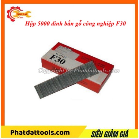 Hộp 5000 đinh bắn gỗ công nghiệp F30-Dùng cho các dòng máy bắn đinh hơi-điện