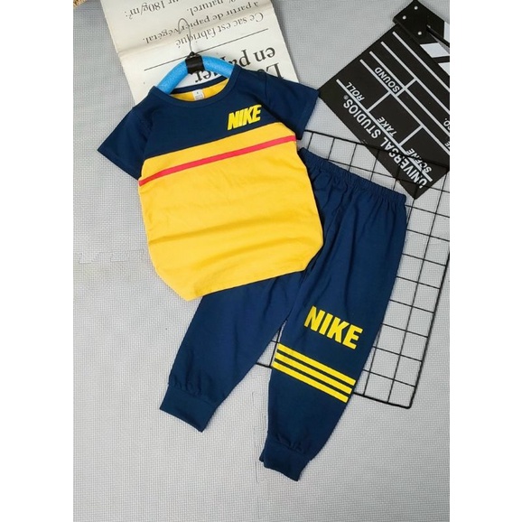 Bộ Bé Trai Bé Gái Áo Cộc Tay Quần Dài Cotton 4 Chiều