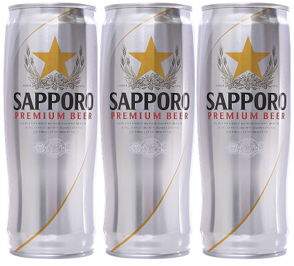 Thùng 6 lon bia Sapporo Premium (650ml/lon) / Combo 3 lon bia Sapporo Premium 650ml