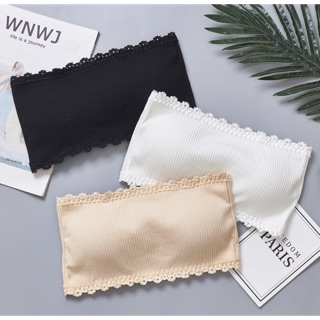 Bra quây cotton viền hoa
