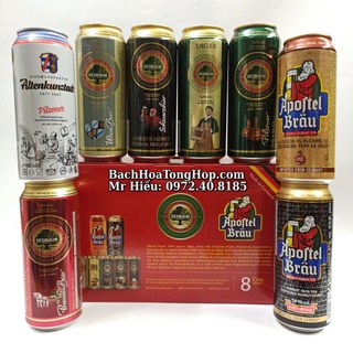 Xách 8 lon bia đức apoftel 500ml