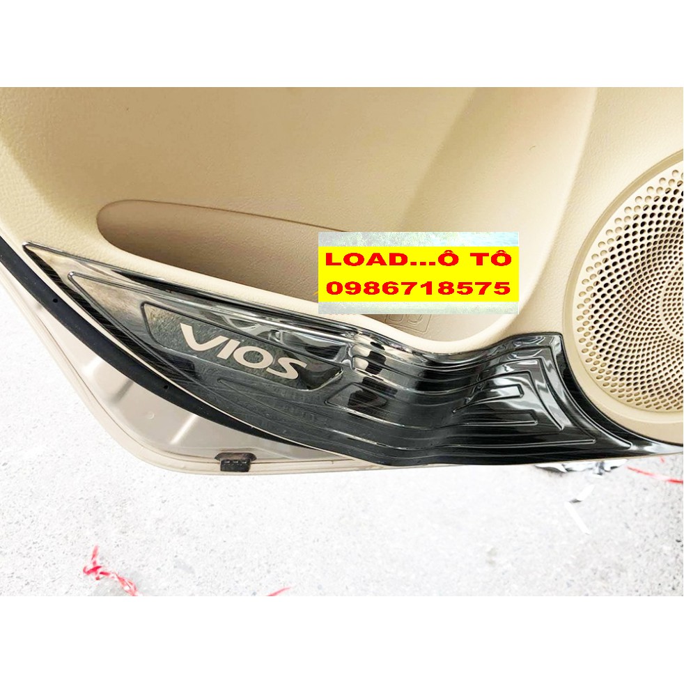 Bộ ốp Titan chống trầy xước Tapli, Táp li dành cho xe Vios 2023-2019 Vân Carbon, Vân Inox