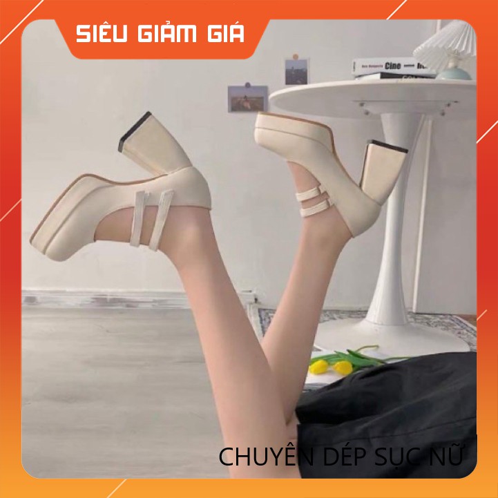 [SẴN HÀNG - SHIP NGAY]Giày ĐẾ CAO 10CM LOLITA MŨI VUÔNG so hot phong cách Nhật Bản