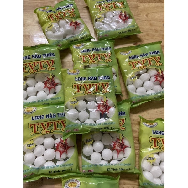 Long não viên màu và trắng gói 100g
