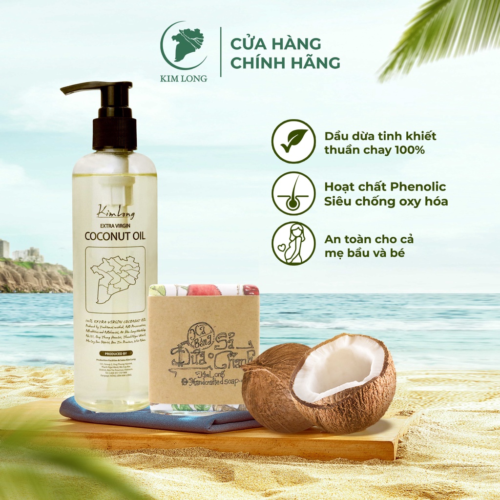 Dầu Dừa Truyền Thống Kim Long Việt Nam Tinh Khiết Và Giàu Dưỡng Chất 100ml