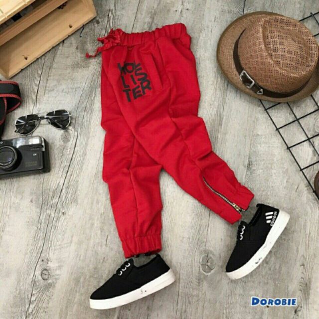 Quần jogger phối dây kéo