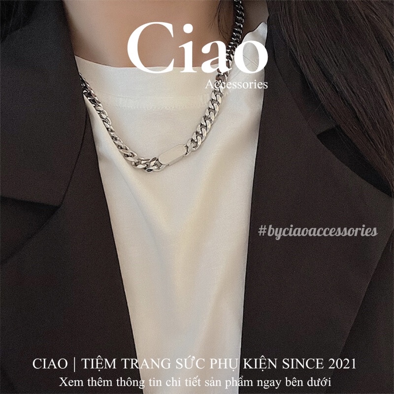 [HOẢ TỐC 1H] Dây chuyền/ Vòng tay titan không gỉ thiết kế phong cách trendy Washington Ciao