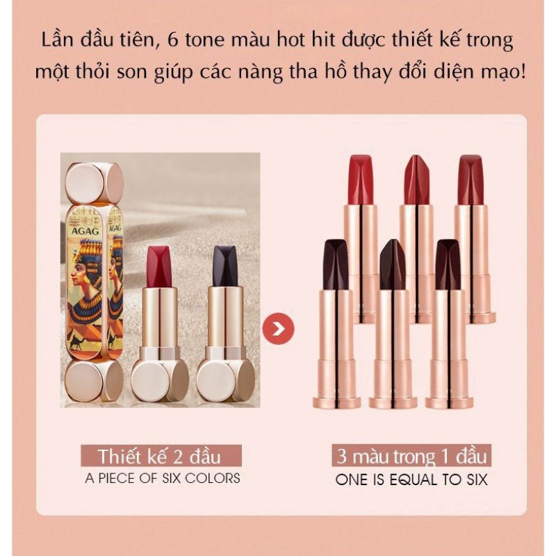 Son sáp lì đánh 6 màu nội địa trung