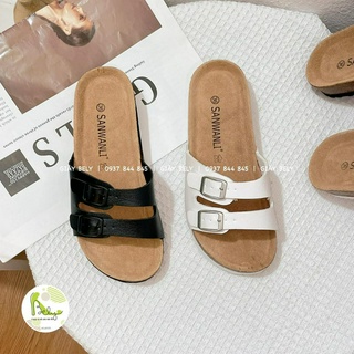 1007 Bely. Shoes_Dép đế trấu, dép quai nhị unisex đế trấu nhẹ êm, hàng QCCC