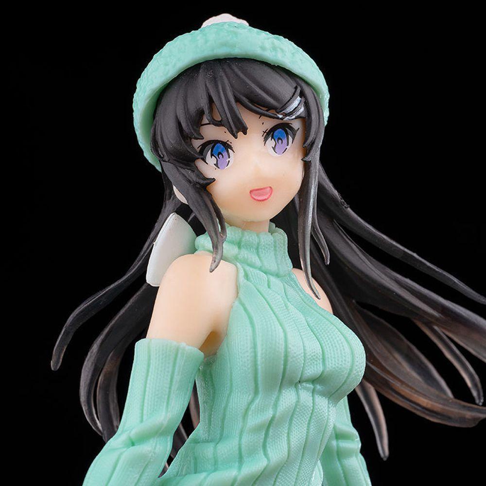 Mô Hình Nhân Vật DANILO Sakurajima Mai Anime Nhật Bản Bằng PVC Không Mơ Của Cô Gái Mặc Đầm Dệt Kim