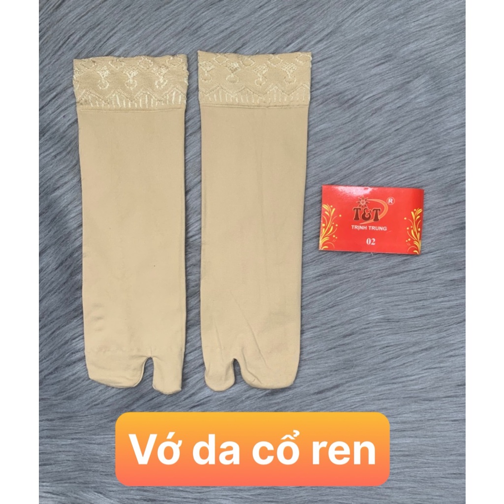 [HCM]Combo 5 hoặc 10 đôi vớ da cổ ren , tất da , vớ nữ , thương hiệu TRỊNH TRUNG ,thun cotton 100% co giãn tốt  , bảo đả