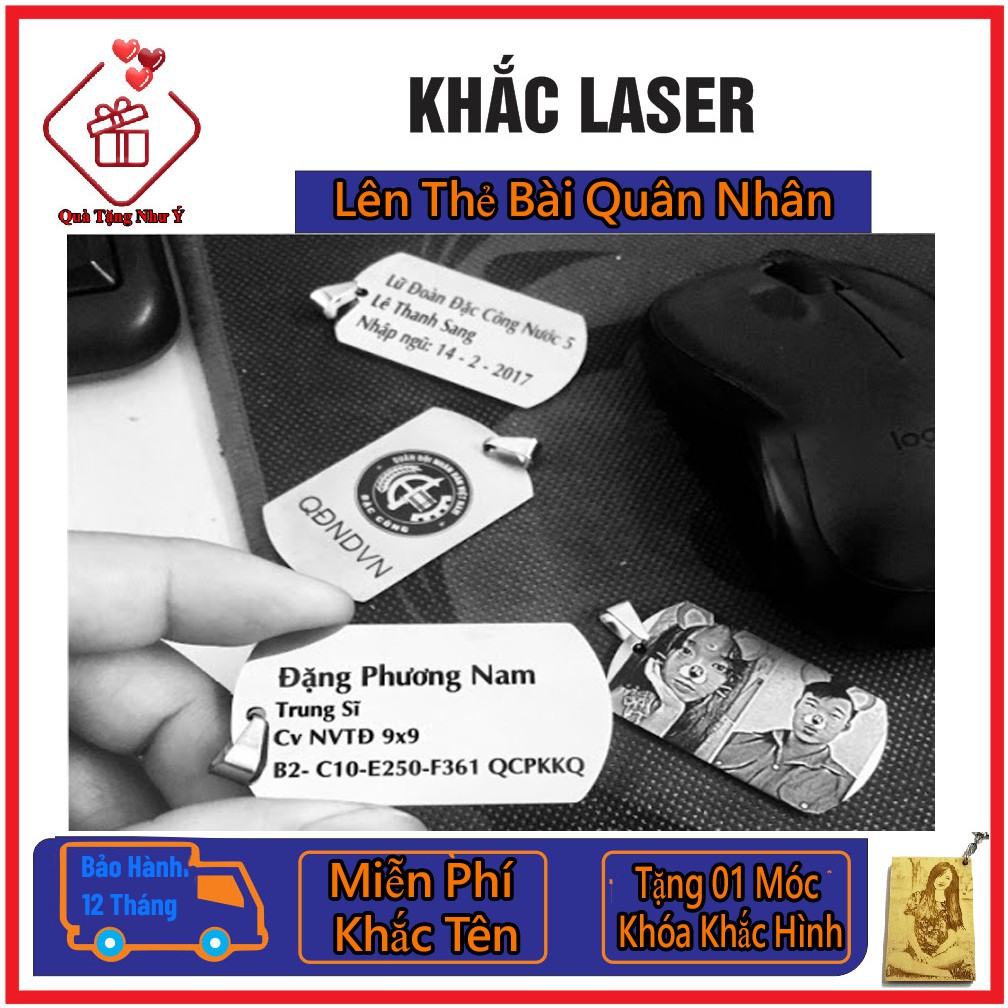 Dây Truyền Thẻ Bài Khắc Tên Hình