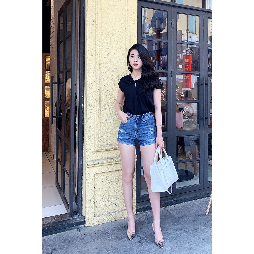 Quần short Jean rách - 20Again