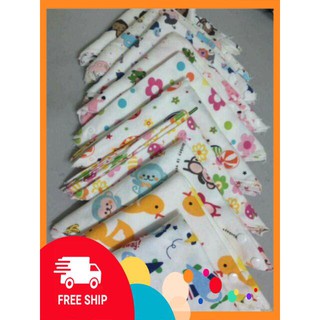 Combo 10 yếm cotton 2 lớp cho bé