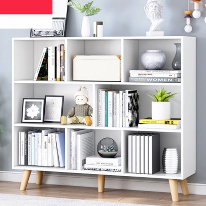 Kệ Sách Gỗ Hiện Đại Nhiều Ngăn - Tủ Hồ Sơ Bằng Gỗ Decor Phòng Khách, Làm Việc Đẹp [G.A.O18]