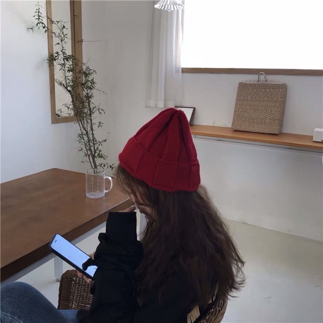 Mũ len beanie vintage