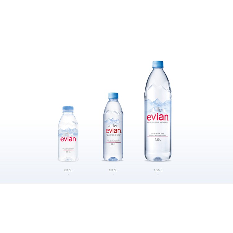 Nước suối Pháp - nước khoáng EVIAN  500ml-1250ml