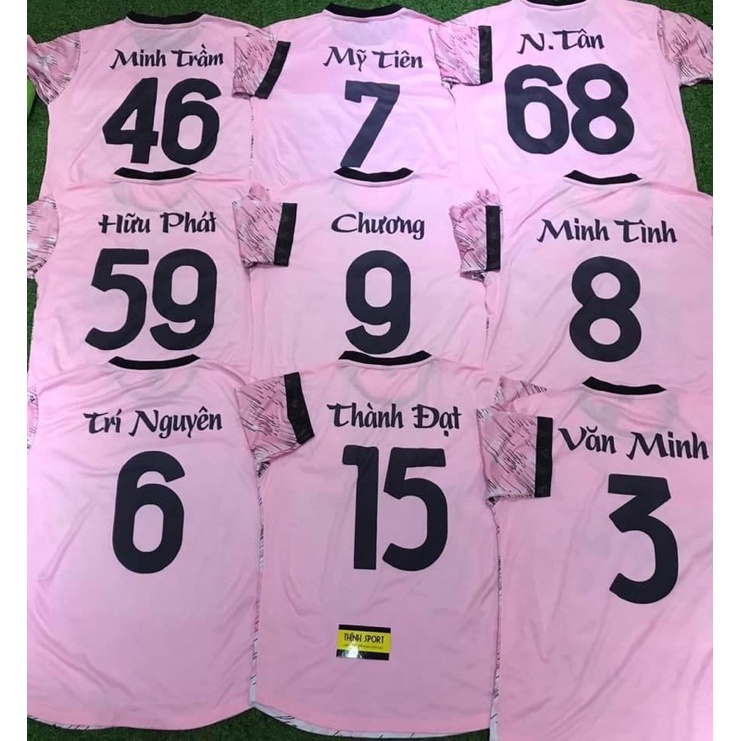 Bộ đá banh, bóng đá Inter Miami, in tên số theo yêu cầu