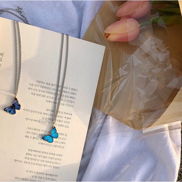 Dây chuyền họa tiết bươm bướm bắt mắt sành điệu thời trang