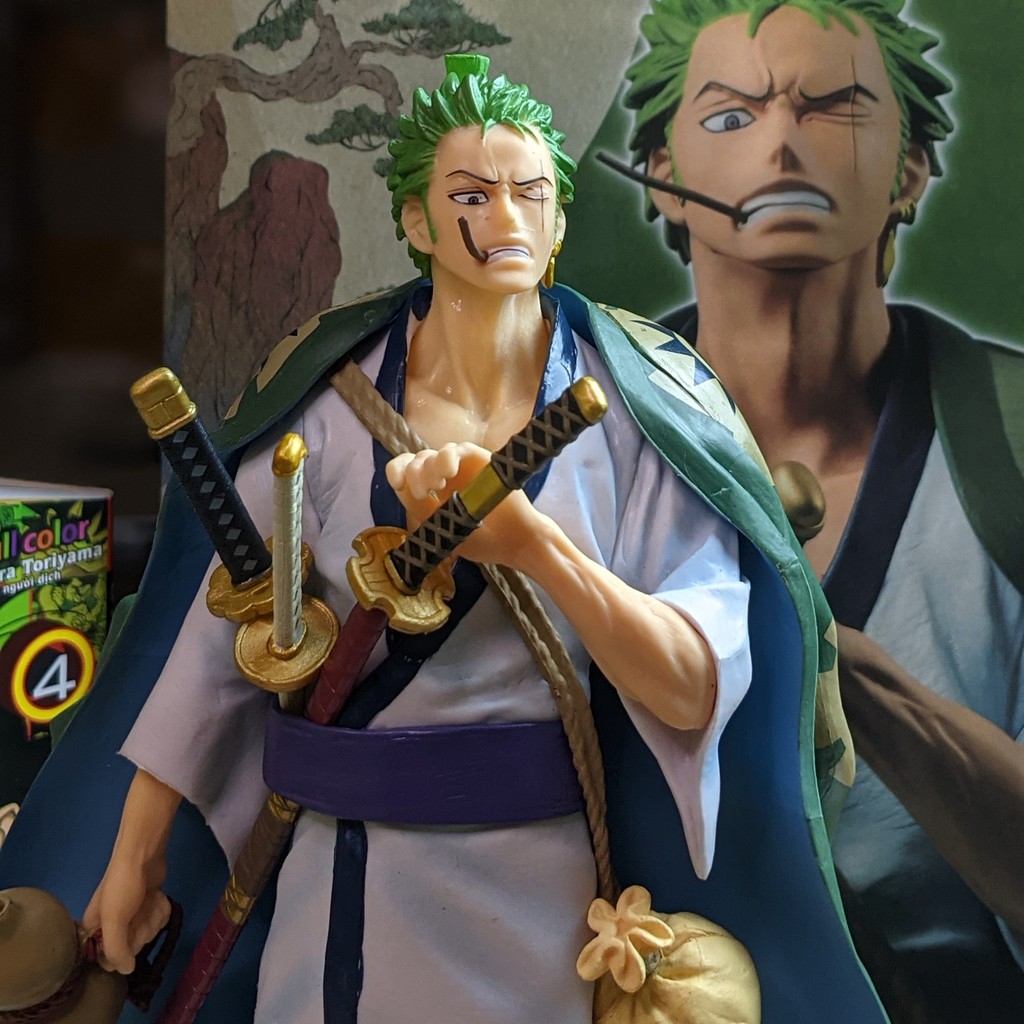 (Sẵn VN) Mô hình nhân vật Zoro cầm 3 kiếm tư thế chiến đấu- One Piece - Truy tìm kho báu hải tặc