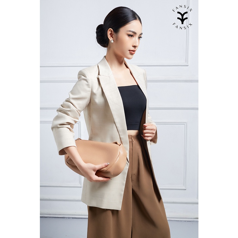 Áo Vest nữ FANSIX - AV02 áo khoác Blazer màu be sáng | BigBuy360 - bigbuy360.vn
