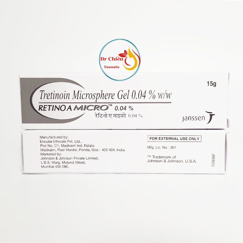 Gel Tretinion microsphere gel 0.04%( retino A 0.04%) Tretinoin [CHÍNH HÃNG ]  chống lão Hóa