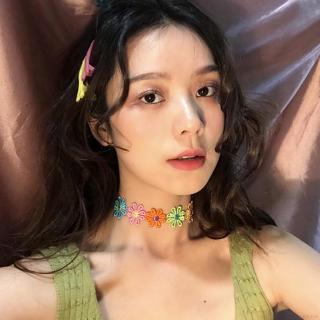 Vòng Cổ Choker Mặt Hoa Hướng Dương Thời Trang Cho Nữ