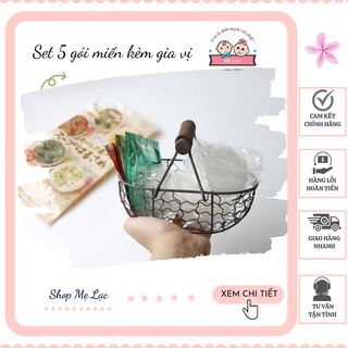 Set 5 gói 5 vị miến ăn liền Nhật Bản cho bé, có gia vị đi kèm tiện lợi