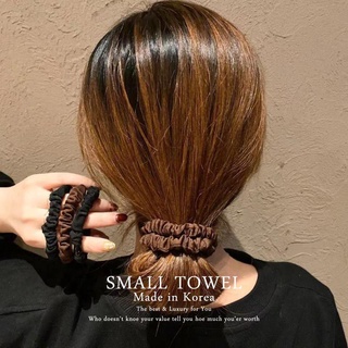 CỘT TÓC/ BUỘC TÓC SCRUNCHIES NHÚN MÀU NÂU ĐEN BASIC