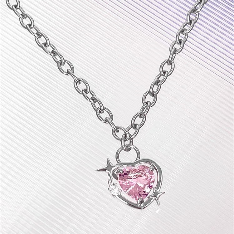 Khuyên Tai Đính Đá Zircon Màu Hồng Đào Thời Trang Dành Cho Nữ