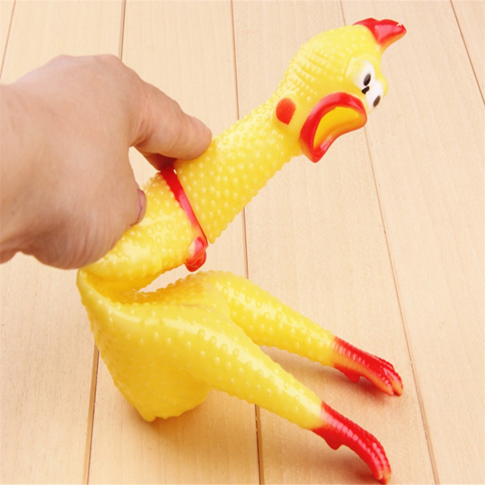 Gà Cao Su Phát Ra Tiếng Kêu Vui Nhộn Cho Bé Và Thú Cưng