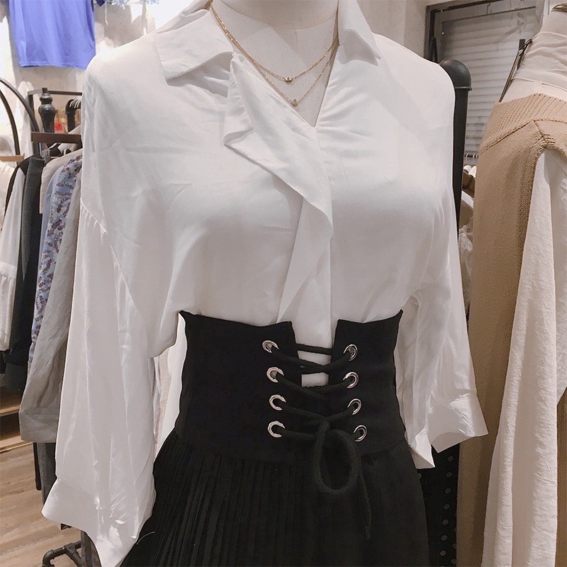 Thắt lưng  nữ đan eo Đai váy, Dây nịt bụng lưng thắt eo  /  corset belts closet eo đen sang chảnh