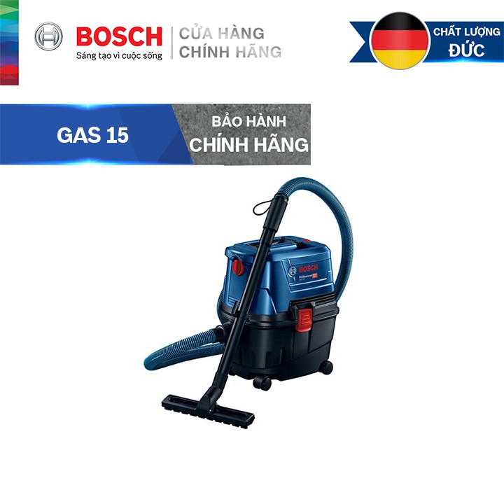 [CHÍNH HÃNG] Máy Hút Bụi Bosch GAS 15 MỚI, Giá Đại Lý Cấp 1, Bảo Hành Tại TTBH Toàn Quốc