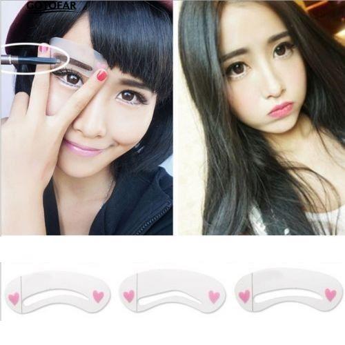 (Hàng Mới Về) 1 Set 3 Thẻ Khuôn Vẽ Lông Mày Hỗ Trợ Trang Điểm Siêu Bền | BigBuy360 - bigbuy360.vn