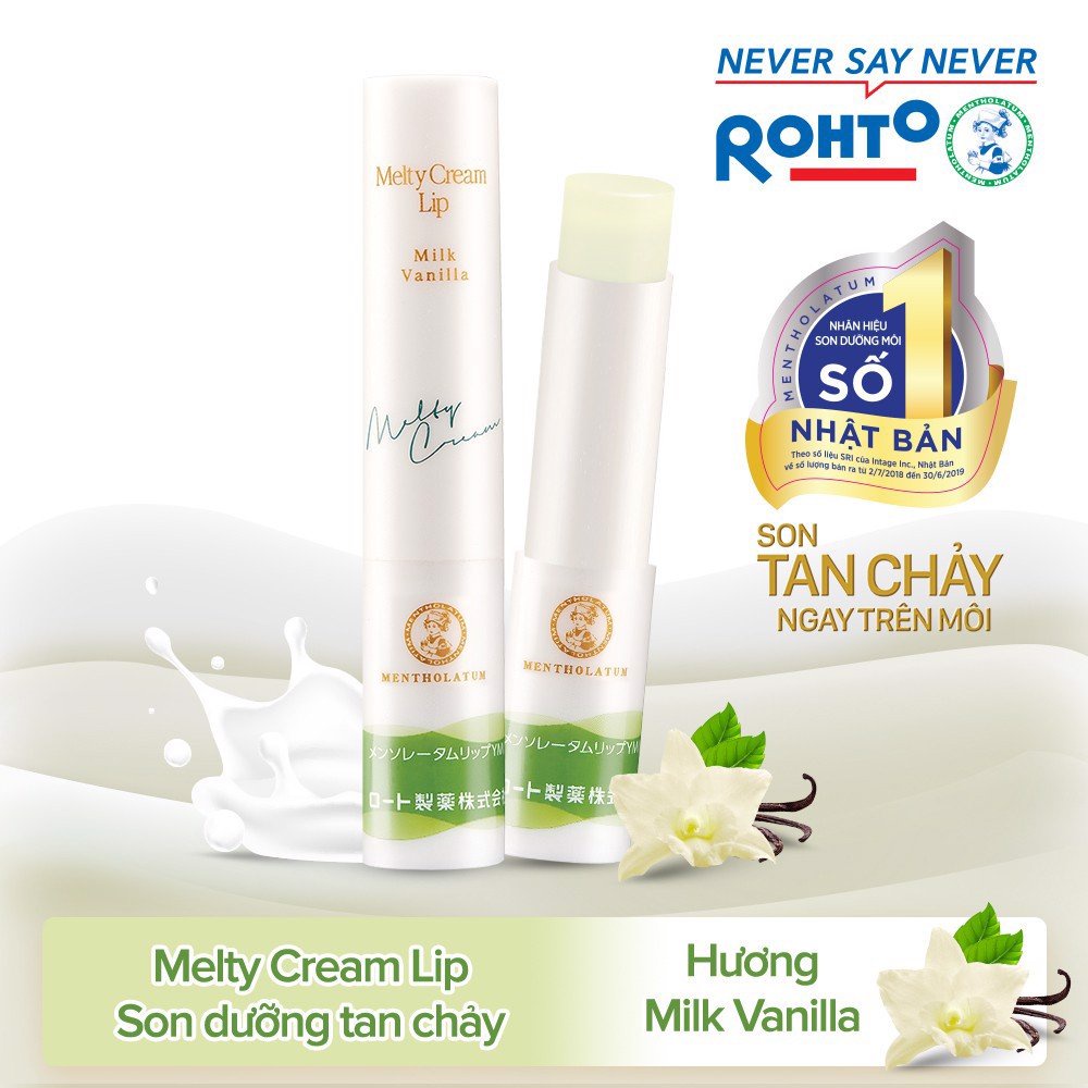 Son Dưỡng Môi Tan Chảy Chống Nắng Rohto Mentholatum Melty Cream Lip SPF25 PA+++