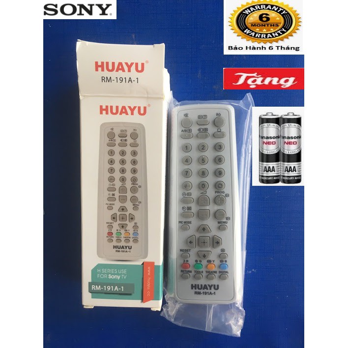 Combo 3 cái Remote Điều khiển tivi Sony RM-191A-1 loại màn hình dầy cong cổ ngày xưa