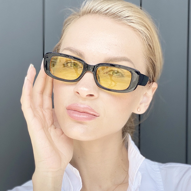 Kính Mát Gọng Chữ Nhật Chống Tia Uv Thời Trang Cho Nữ